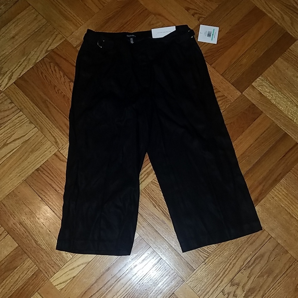 Ellen Tracy Wide Leg Crop Pants